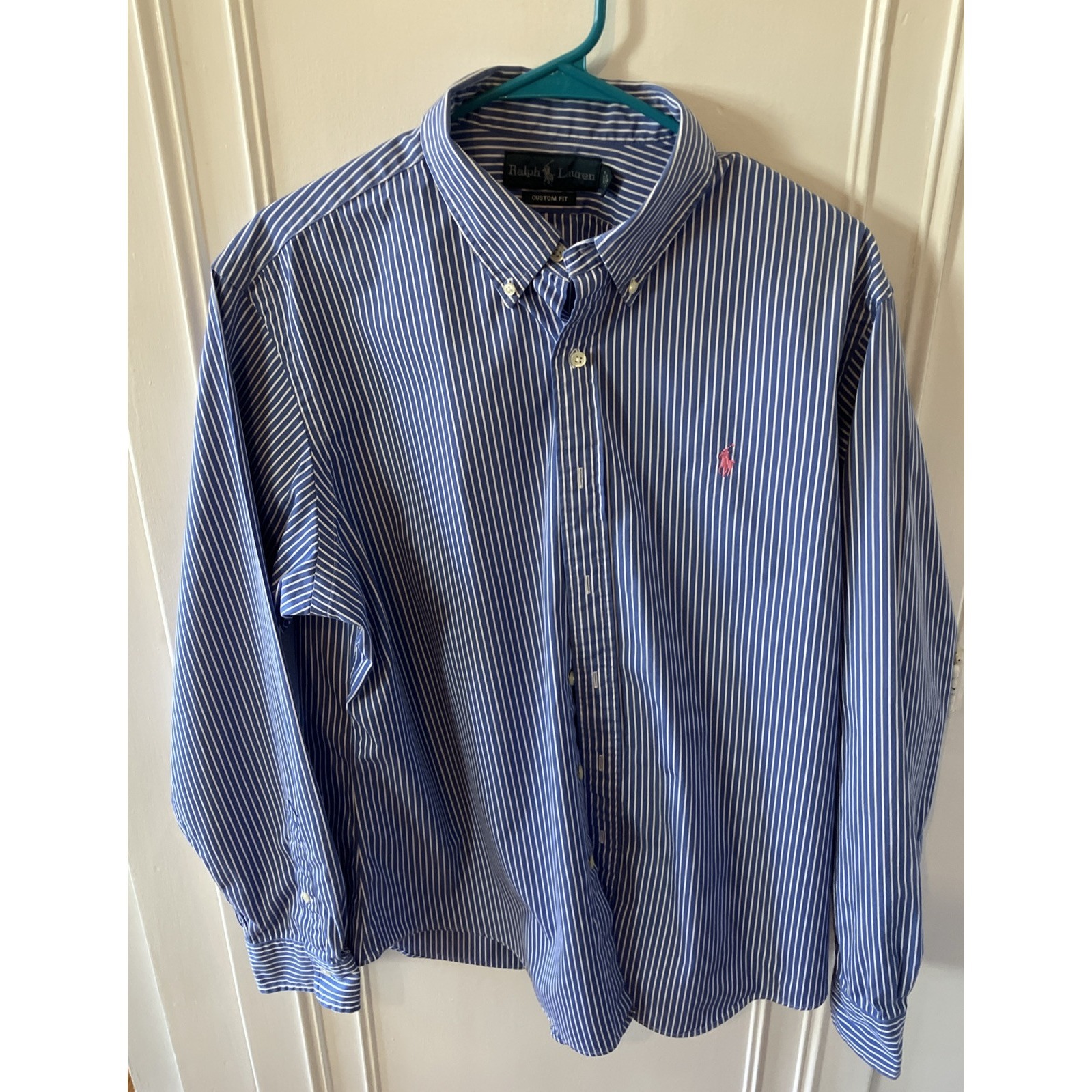 Ralph Lauren Striped Custom Fit Men's Shirt Xl